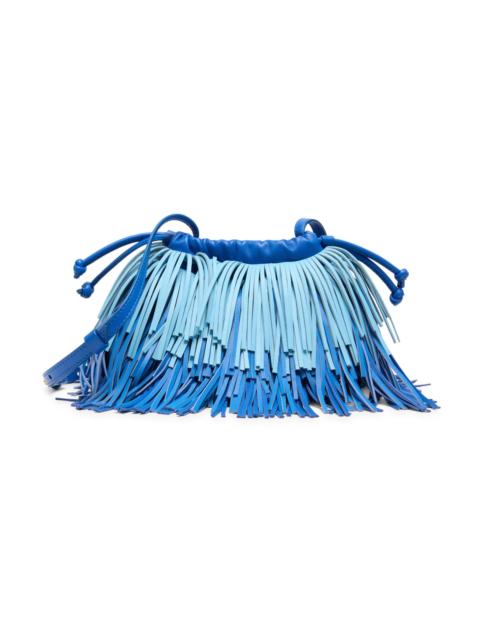 Zimmermann Women's Fringed Leather Crossbody Bag - Light Blue