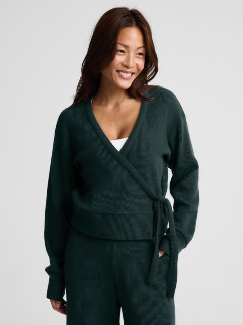 BEYOND YOGA Rest Day Waffle Wrap Pullover