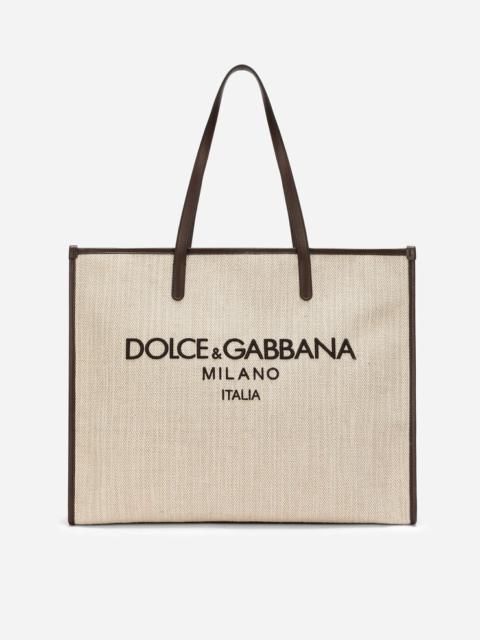 Dolce & Gabbana Large structured canvas shopper