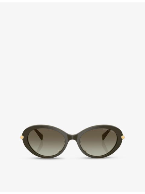 MICHAEL KORS MK2245U Rockaway Oval-Frame Acetate Sunglasses