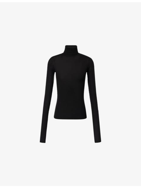The Frankie Shop Utica Turtleneck Wool And Silk Jumper