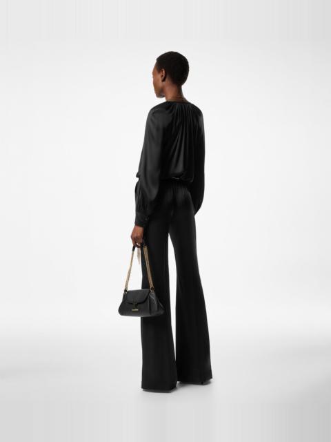 TOM FORD LONG SLEEVE GATHERED JUMPSUIT