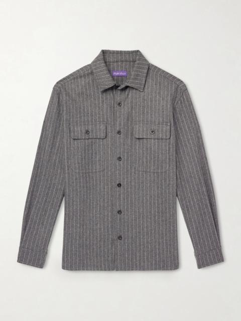 Ralph Lauren Pinstriped Super 150s Wool-Flannel Shirt