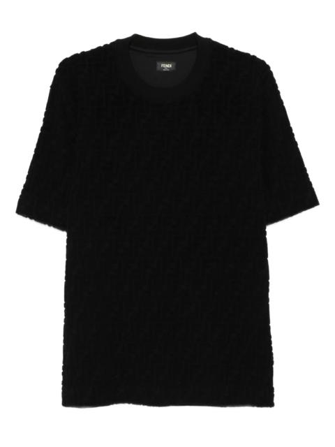 FENDI Fendi Textured Crew-neck T-shirt