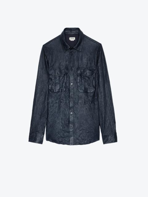 Zadig & Voltaire Taskah Crinkled Leather Shirt