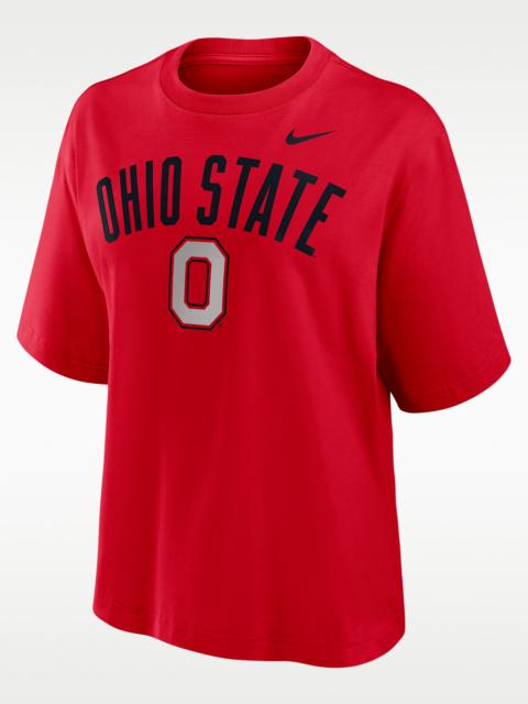 Nike Ohio State Arch Over Logo Boxy Women's Nike College T-Shirt
