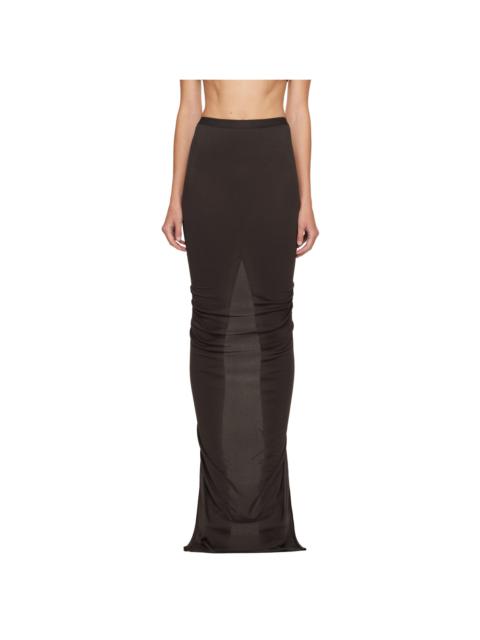 Rick Owens Lilies Brown Concordians Eva Maxi Skirt