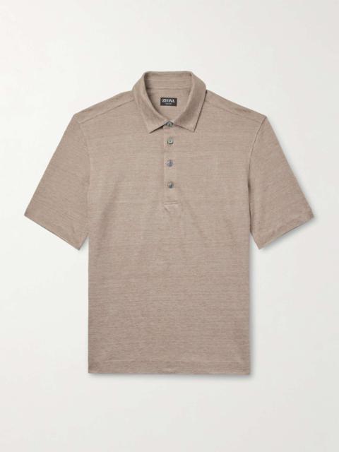ZEGNA Linen Polo Shirt