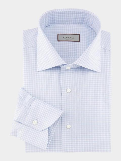 Canali Checked Cotton Dress Shirt
