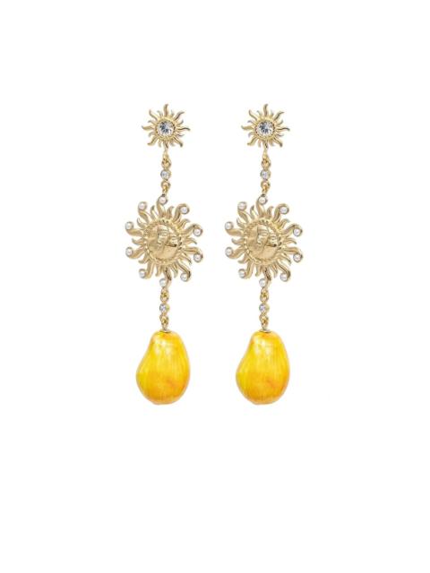 GUESS USA sun-face earrings