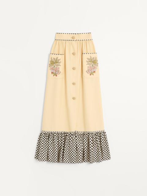 Valentino LONG EMBROIDERED SKIRT