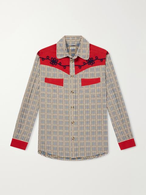 BODE River City Western Checked Cotton Shirt