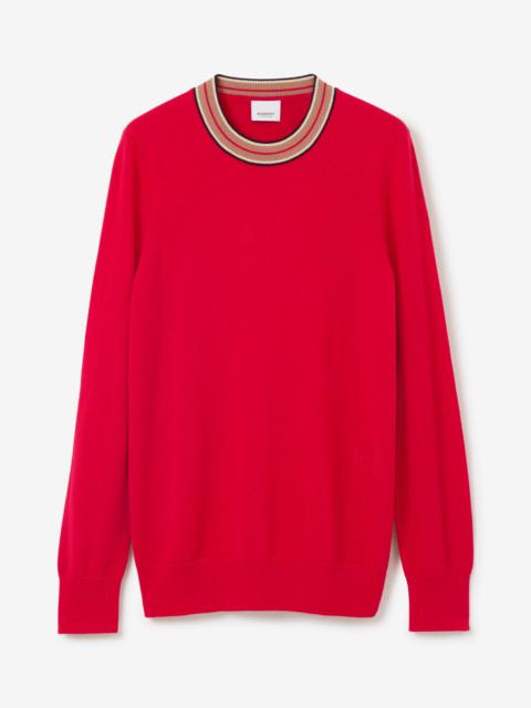 Burberry Stripe Detail Cashmere Sweater