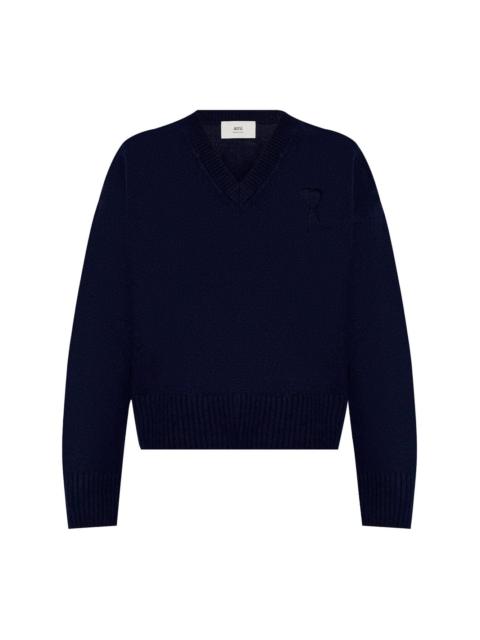 wool-cashmere v-neck jumper