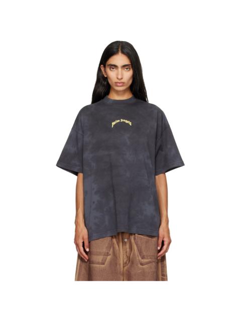 Palm Angels Black Curved Logo T-shirt