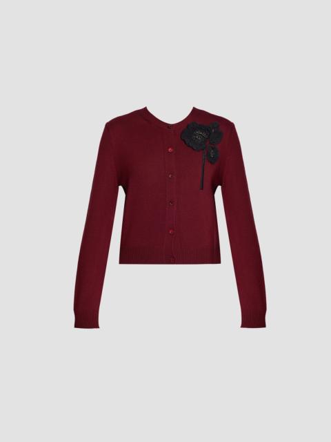 Erdem EMBELLISHED MERINO WOOL CARDIGAN