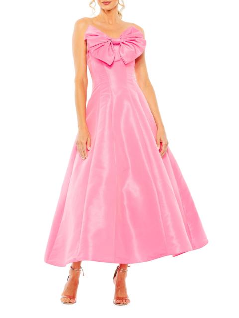MAC DUGGAL Women's Cocktail Bow Strapless Ballgown - Candy Pink