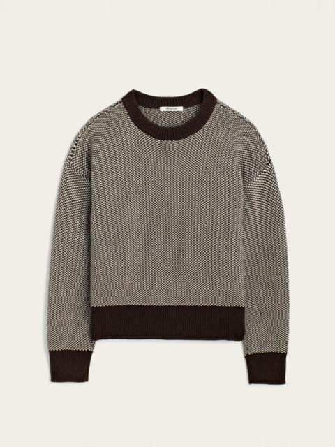 Madewell Textured-Stitch Crewneck Sweater in 100% Cotton