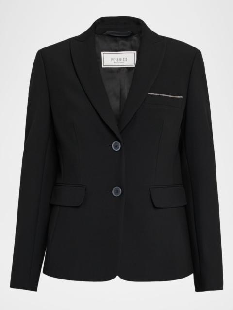 PESERICO Single-Breasted Punto Luce Blazer