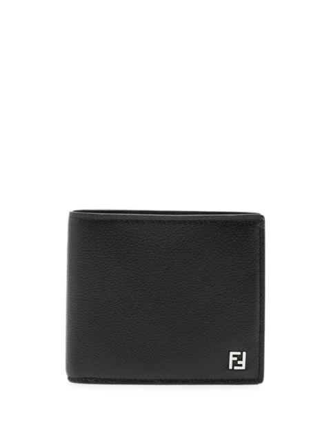 FENDI FF Bi-Fold Grained Leather Wallet