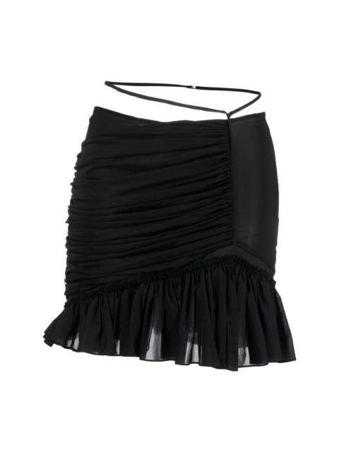 ruched-detail mini skirt