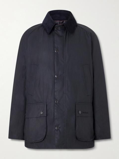 Barbour Ashby Corduroy-Trimmed Waxed-Cotton Jacket