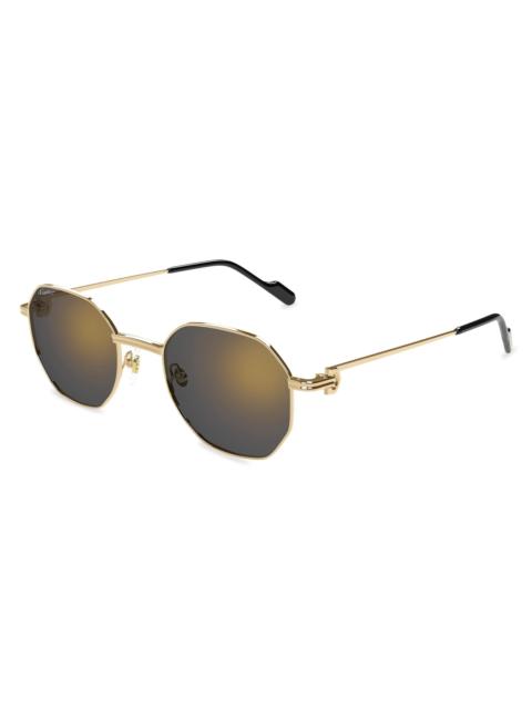Cartier Women's Première De Cartier 50MM Round Sunglasses - Gradient Gold