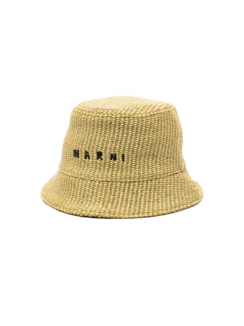 Marni logo-embroidered sun hat