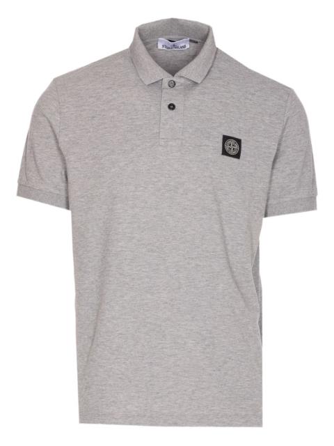 logo-patch polo shirt