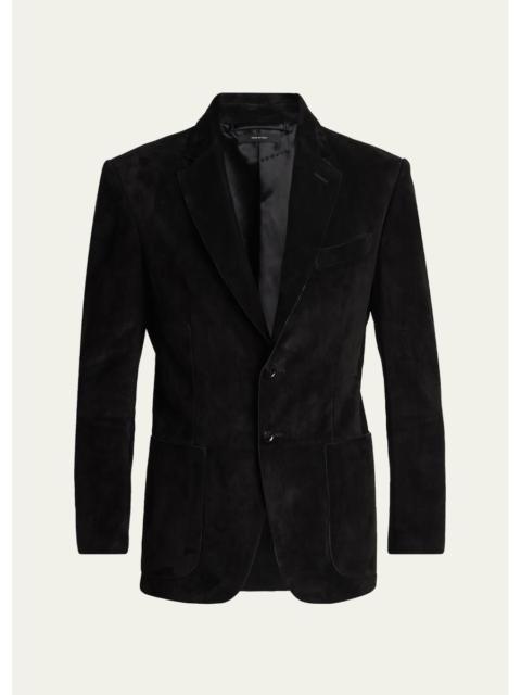 TOM FORD Men's Suede Single-Breasted Blazer