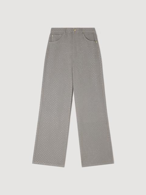 Sandro RHINESTONE-EMBELLISHED JEANS