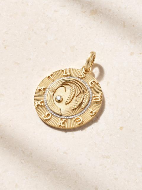 FOUNDRAE Infinite Gratitude Large 18-karat Gold Diamond Pendant