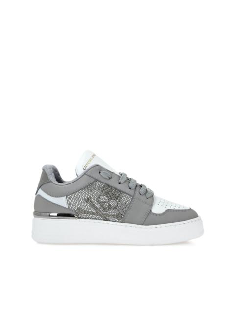 Crystal Lo-Top Leather Sneakers