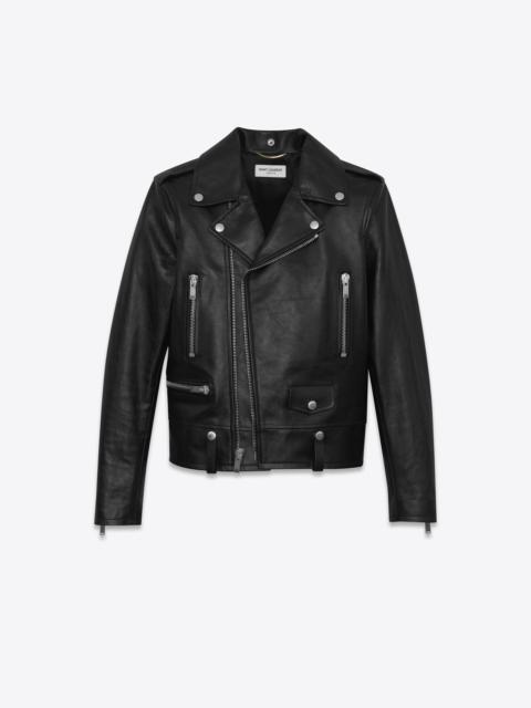 SAINT LAURENT motorcycle jacket in shiny vintage leather