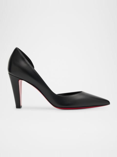 Christian Louboutin Vibella Matte Half-d'Orsay Red Sole Pumps