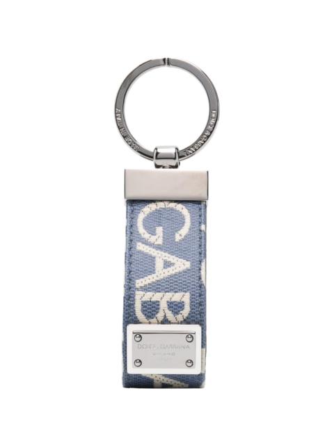 Dolce & Gabbana jacquard-logo motif keychain