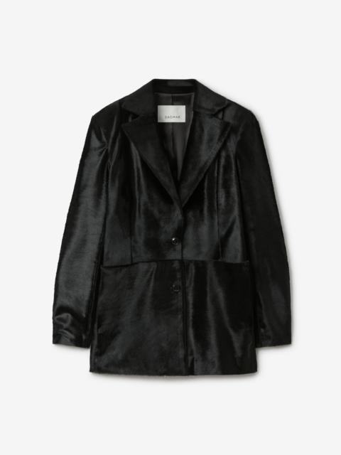 House of Dagmar Pony Leather Blazer