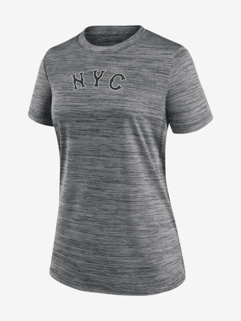 New York Mets Authentic Collection City Connect Practice Velocity Nike Women's Dri-FIT MLB T-Shirt