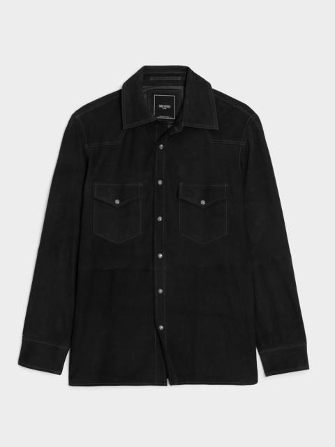 TODD SNYDER Italian Suede Western Shirt Jacket