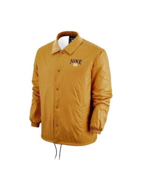 Nike Nike SB Skateboard Casual Sports Skateboard lapel Jacket Yellow DM0871-712