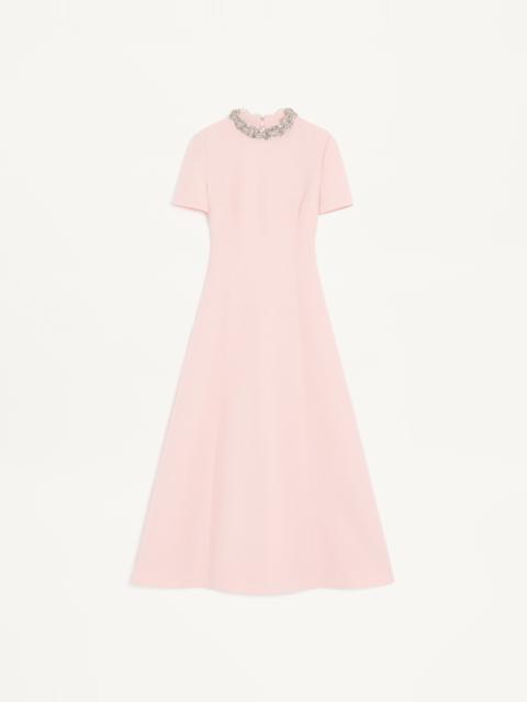 Valentino CREPE COUTURE EMBROIDERED MIDI DRESS