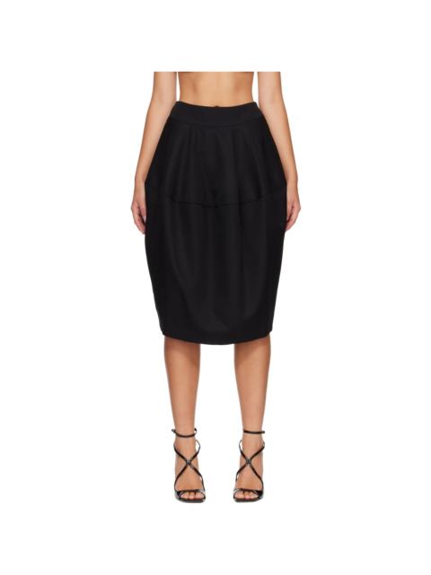 JACQUEMUS Black 'The Ovalo' Midi Skirt