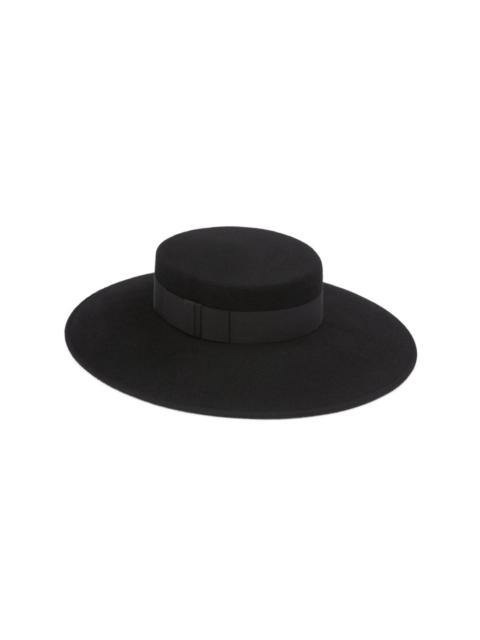 felted wool canotier hat