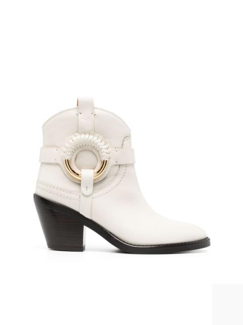 Hana 75mm leather ankle boots