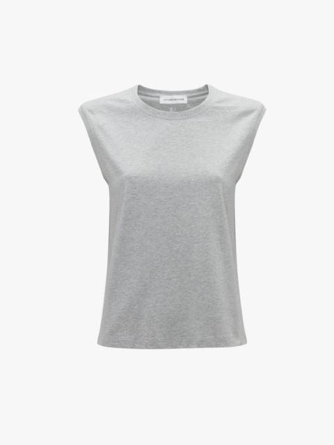 Sleeveless T-Shirt In Grey Marl