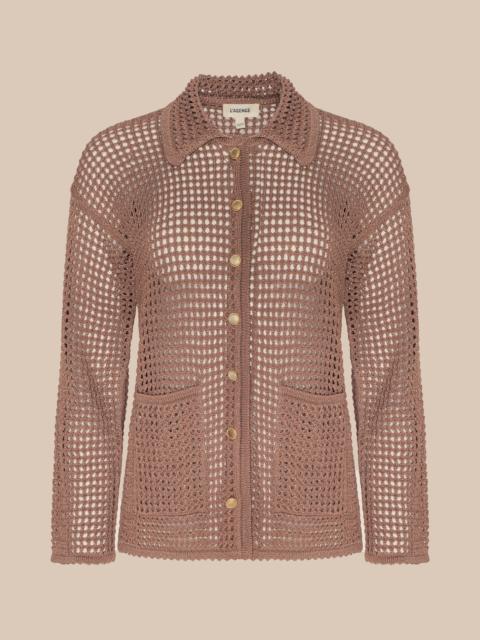 L'AGENCE Mariana Pointelle Knit Shirt