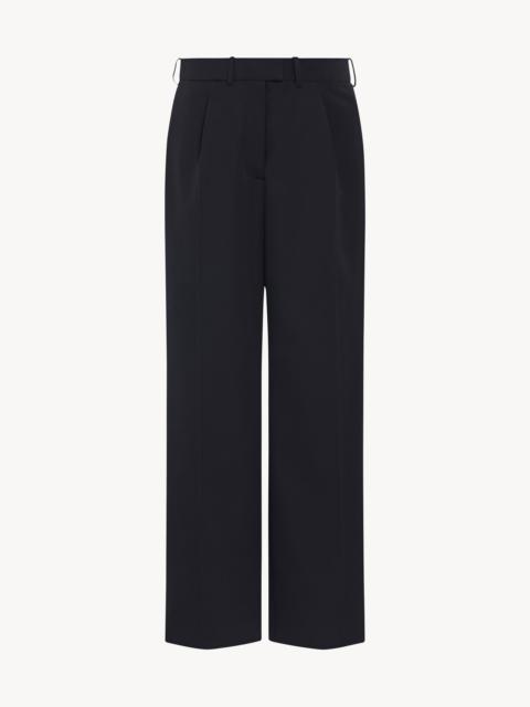 パンツ [The Row] Bryce Pant in Wool Bryce Pant Black in Wool – The Row