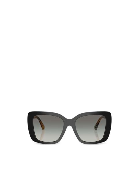 Burberry square-frame check-pattern sunglasses