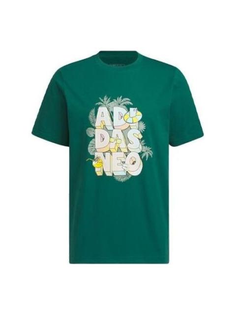 adidas adidas Neo Graphic T-Shirts 'Green' IP3886