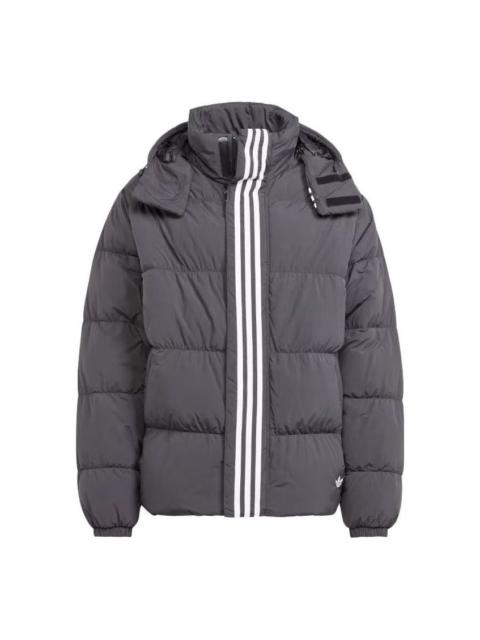 adidas Originals Rifta Down Regen Hooded Puffer Jacket 'Black White' HZ0688